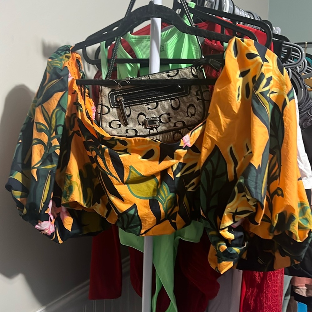H&M Floral Puff Sleeve Blouse